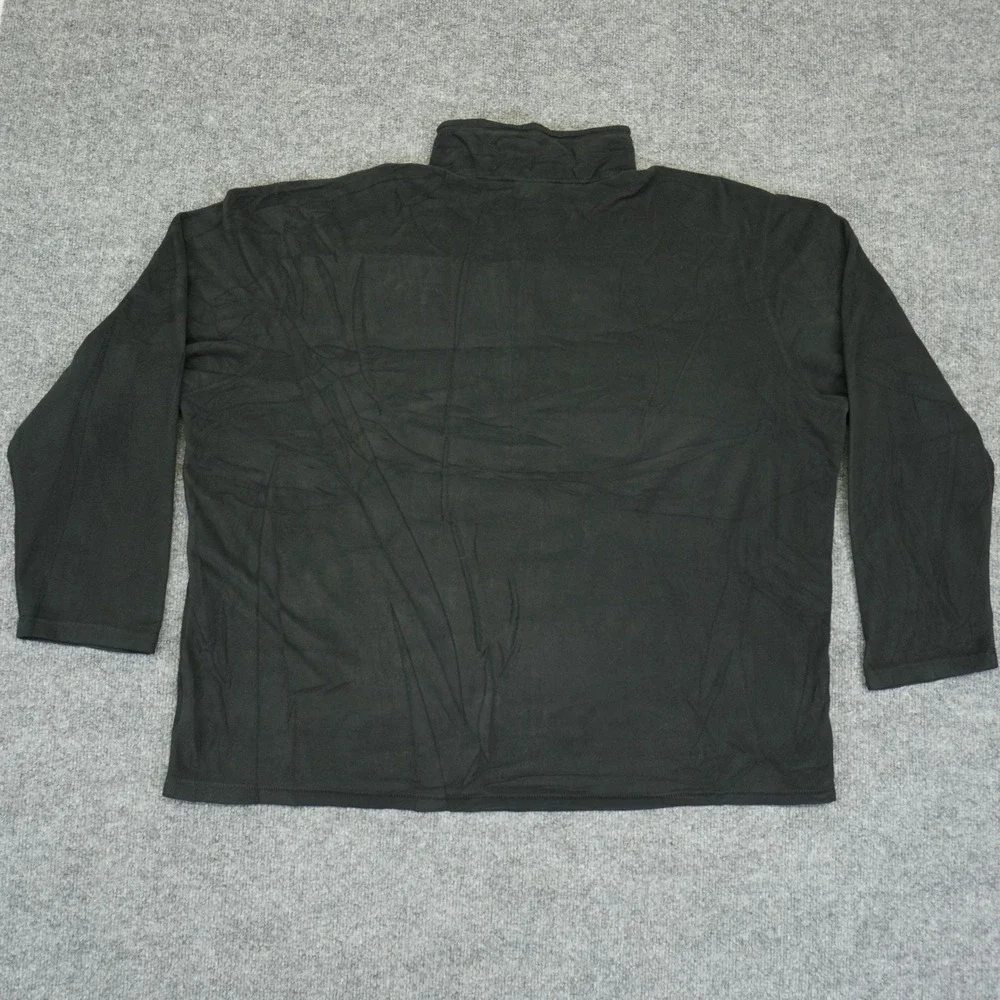 The North Face Fleece Pullover Mens XXL Black TKA 100 Quarter Zip Mock Neck Logo